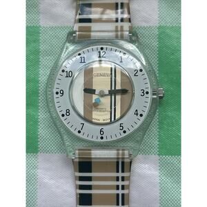 Geneva Plaid See Through Women’s Quartz Watch